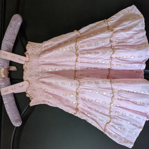 🌺 4, Lilt, girls pink summer sundress with glittery  embellishments - Picture 5 of 5
